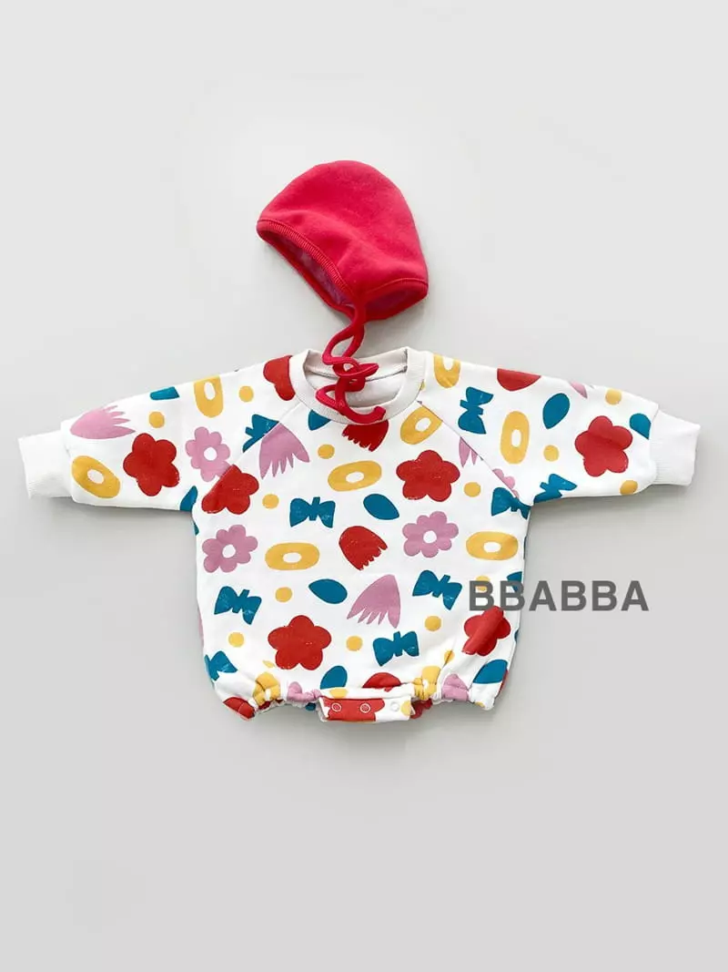 Bbabba - Korean Baby Fashion - #babyootd - Tina Fleece Bodysuit with Bonnet - 11