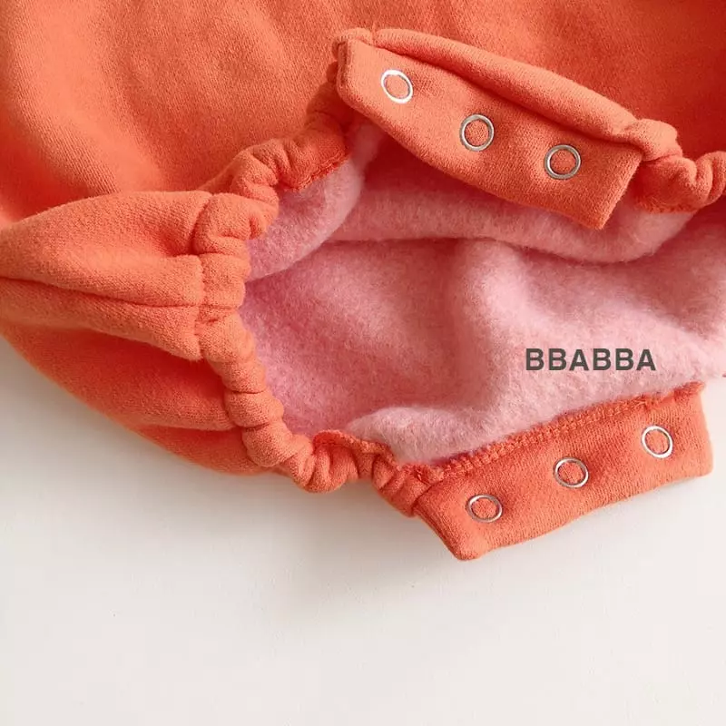 Bbabba - Korean Baby Fashion - #babyoutfit - Fleece Orange Bodysuit - 8