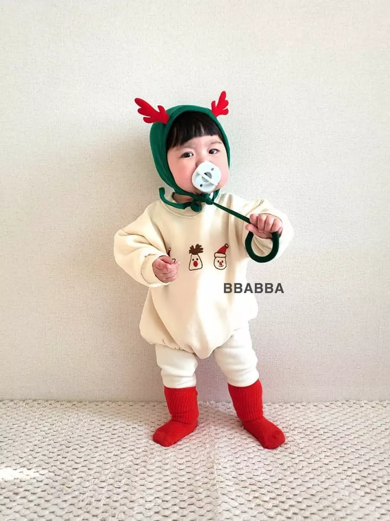 Bbabba - Korean Baby Fashion - #babyoutfit - Santa Nara Embrdoiery Bodysuit - 8
