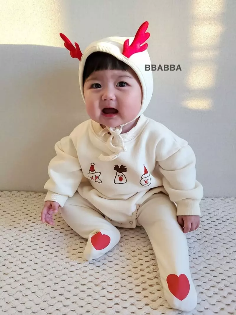 Bbabba - Korean Baby Fashion - #babyoutfit - Santa Nara Embrdoiery Bodysuit - 9
