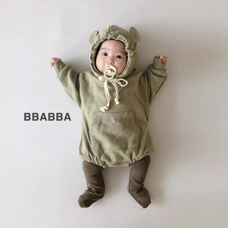 Bbabba - Korean Baby Fashion - #babyoutfit - Fleece Dal Bear Bodysuit - 5