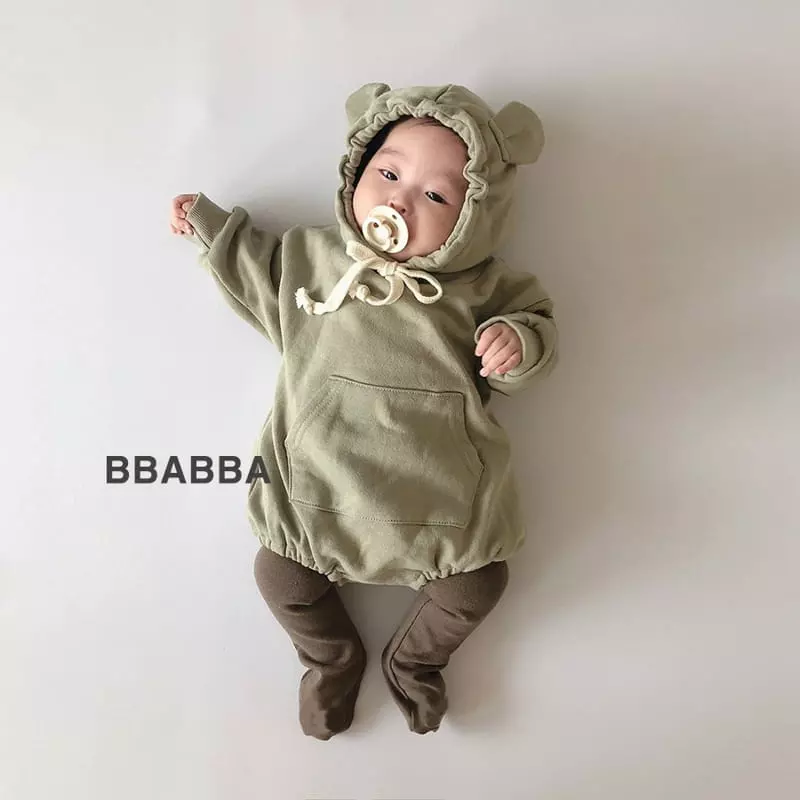 Bbabba - Korean Baby Fashion - #onlinebabyboutique - Fleece Dal Bear Bodysuit - 7