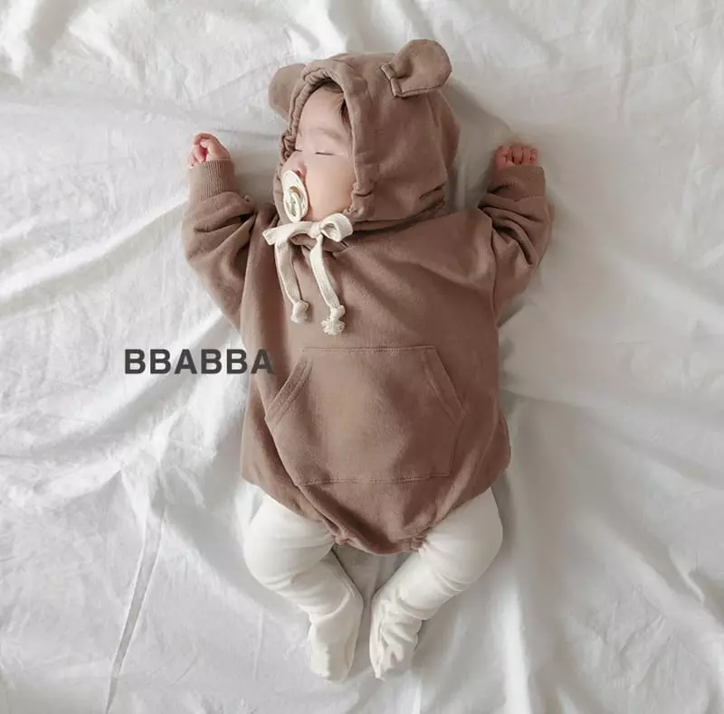 Bbabba - Korean Baby Fashion - #smilingbaby - Fleece Dal Bear Bodysuit - 9