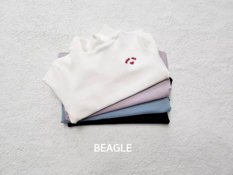 Beagle - Korean Children Fashion - #childofig - Hug Me Embroidery Half Turtleneck Tee - 5