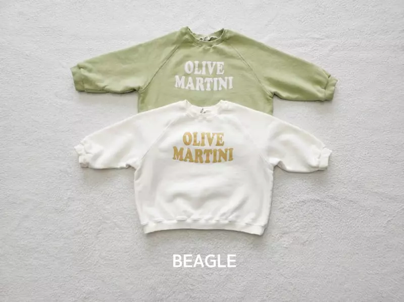 Beagle - Korean Children Fashion - #discoveringself - Olive Sweatshirt - 2