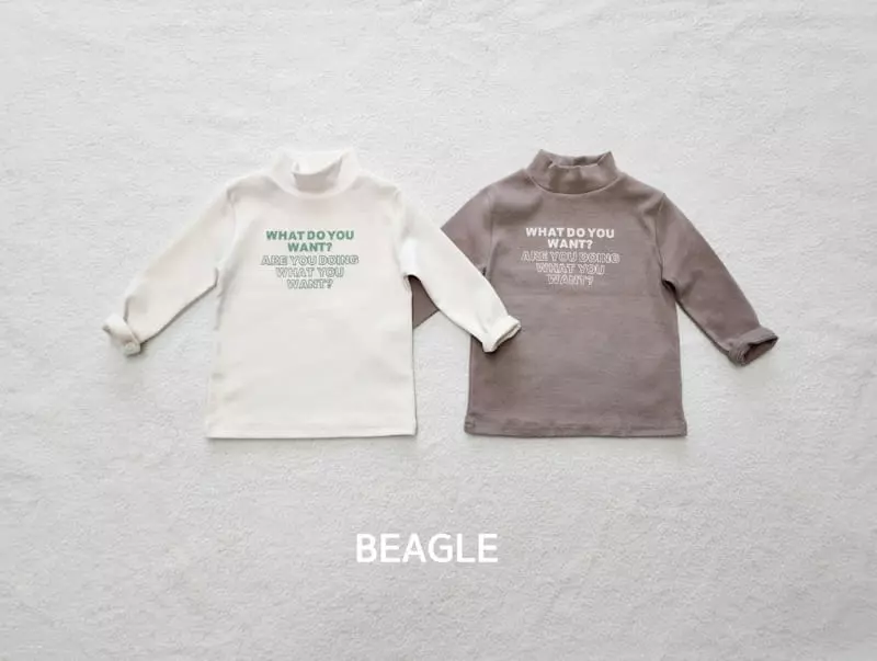 Beagle - Korean Children Fashion - #magicofchildhood - Want Half Turtleneck Tee - 3