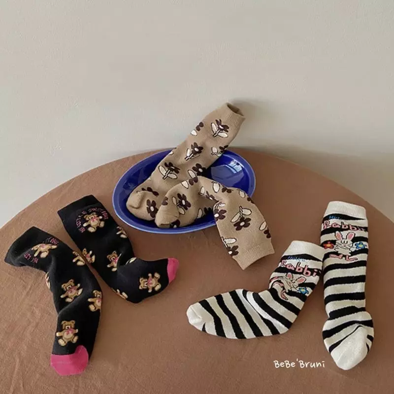 Bebe Bruni - Korean Children Fashion - #Kfashion4kids - Rabbit Socks Set - 3