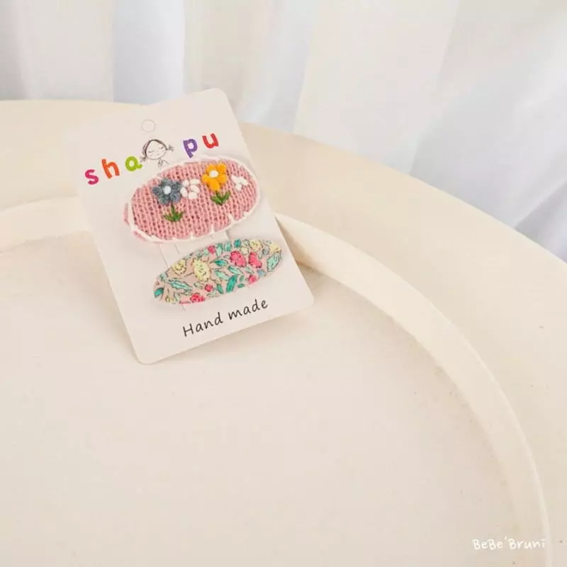 Bebe Bruni - Korean Children Fashion - #kidsstore - Quilting Hairpin Set - 2