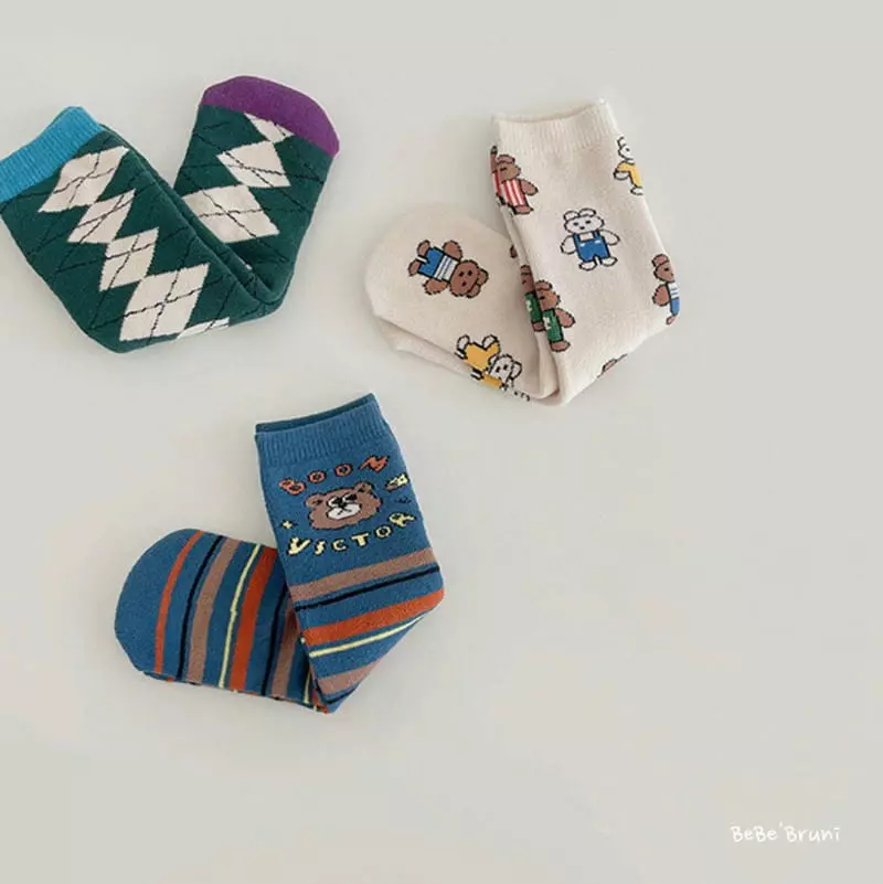 Bebe Bruni - Korean Children Fashion - #stylishchildhood - Bear Socks Set