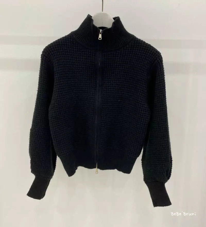 Bebe Bruni - Korean Women Fashion - #momslook - Waffle Zip-up Mom - 3