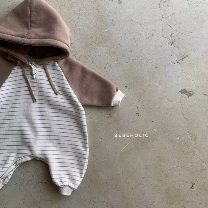 Bebe Holic - Korean Baby Fashion - #babyboutique - Stripes Hoody Bodysuit - 10