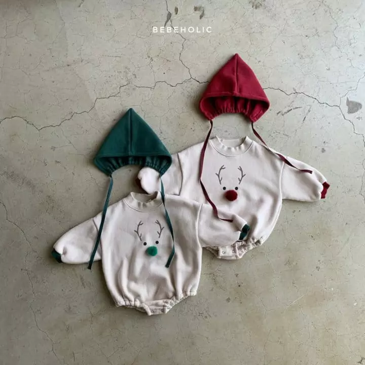 Bebe Holic - Korean Baby Fashion - #babyboutique - Rudolf Bodysuit with Bonnet - 7