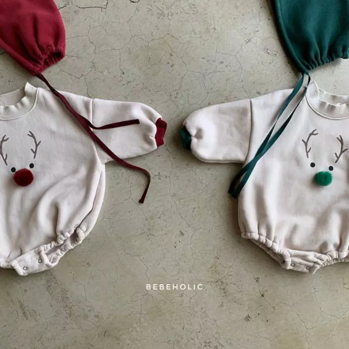 Bebe Holic - Korean Baby Fashion - #babyboutique - Rudolf Bodysuit with Bonnet - 8