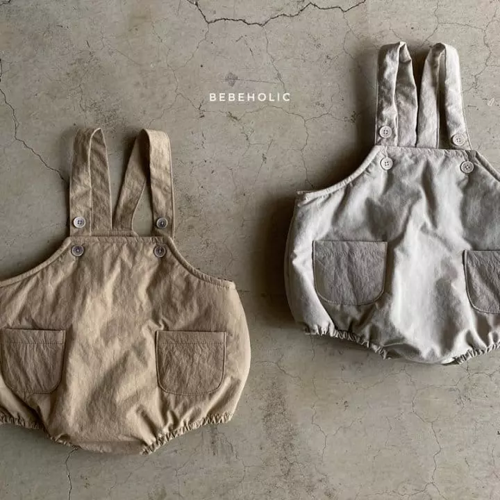 Bebe Holic - Korean Baby Fashion - #babyboutiqueclothing - Padding Dungarees Bodysuit - 10