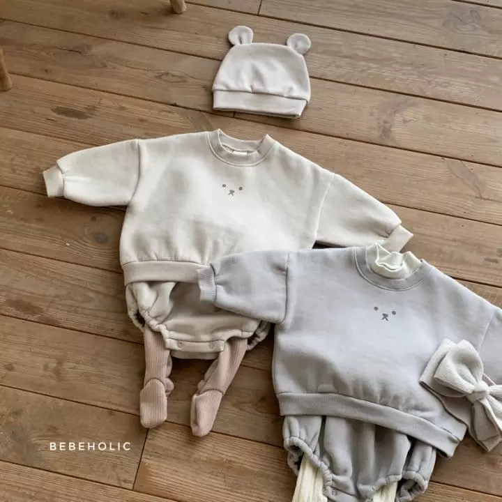 Bebe Holic - Korean Baby Fashion - #babyboutiqueclothing - Bear Top Bottom Set