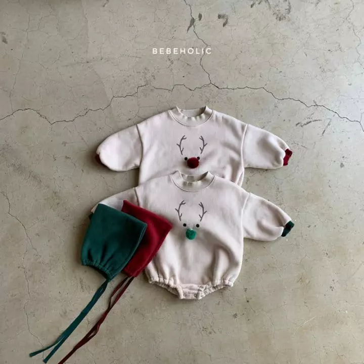 Bebe Holic - Korean Baby Fashion - #babyboutiqueclothing - Rudolf Bodysuit with Bonnet - 9