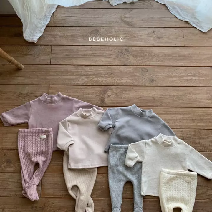 Bebe Holic - Korean Baby Fashion - #babyclothing - Half Turtleneck Tee