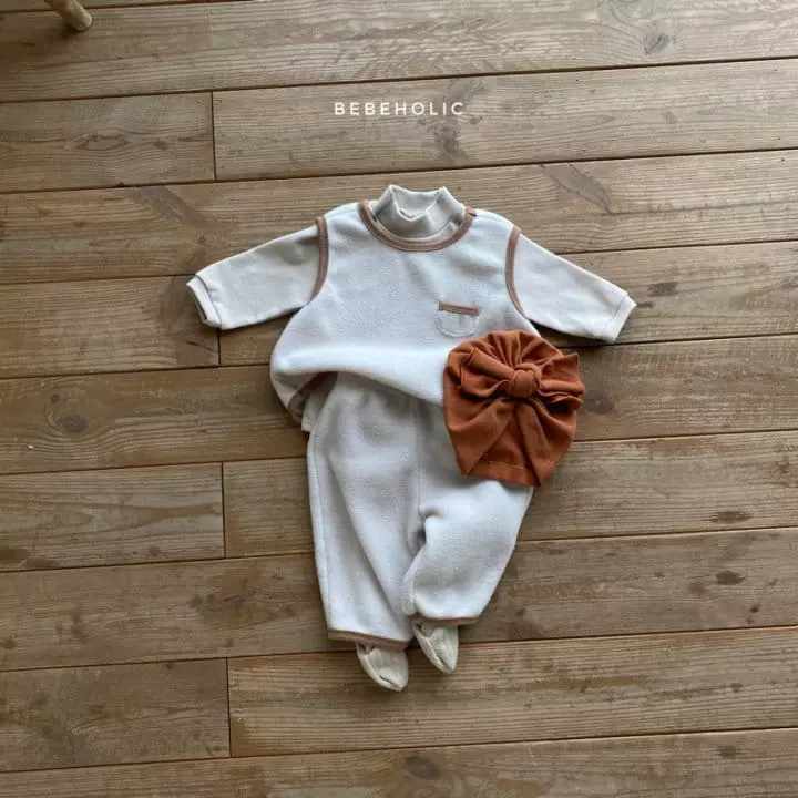 Bebe Holic - Korean Baby Fashion - #babyclothing - Pocket Vest Top Bottom Set - 4