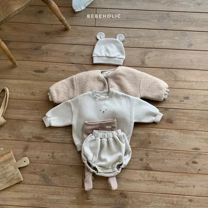 Bebe Holic - Korean Baby Fashion - #babyfashion - Bear Top Bottom Set - 3