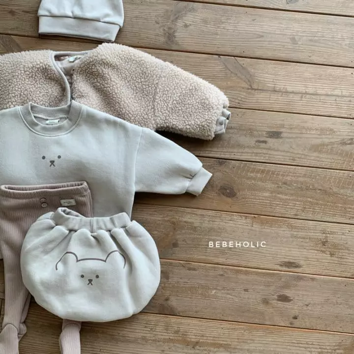 Bebe Holic - Korean Baby Fashion - #babyfashion - Bear Top Bottom Set - 4