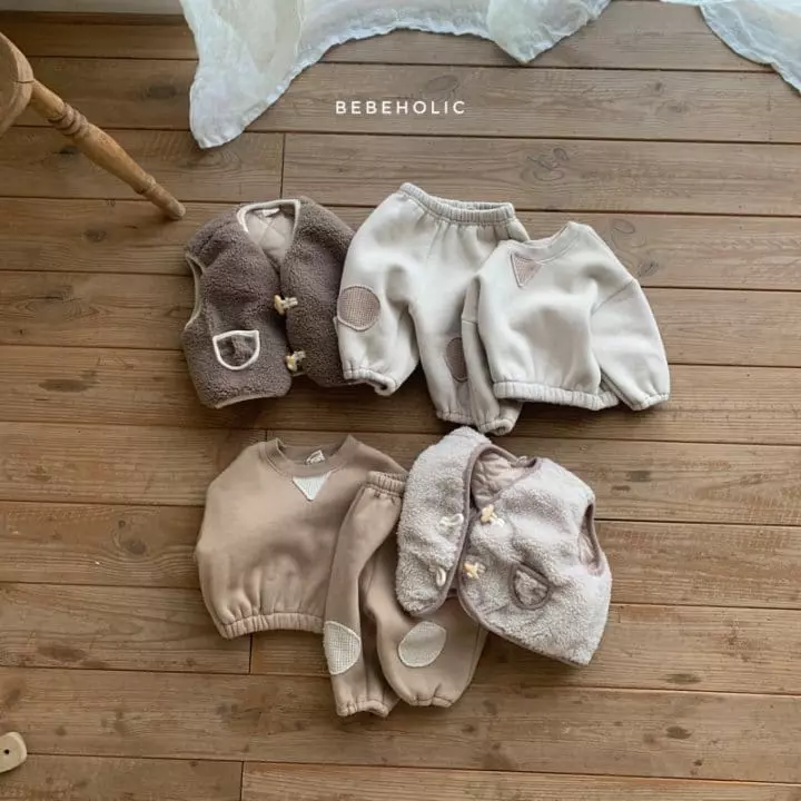 Bebe Holic - Korean Baby Fashion - #babyfever - Time Bbang Dduck Top Bottom Set - 2
