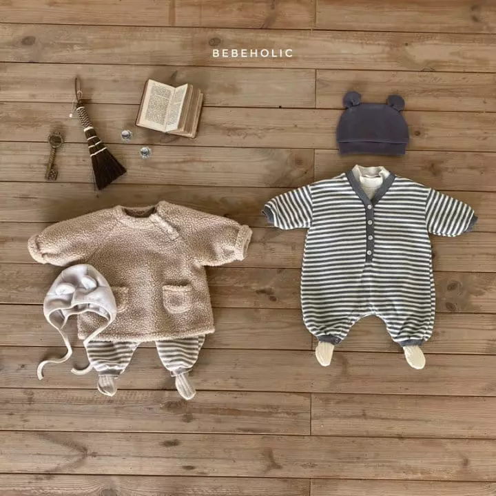 Bebe Holic - Korean Baby Fashion - #babygirlfashion - Win Stripes Bodysuit - 2