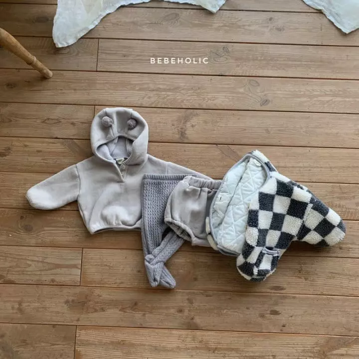 Bebe Holic - Korean Baby Fashion - #babyfever - Bell Hoody Top Bottom Set - 4