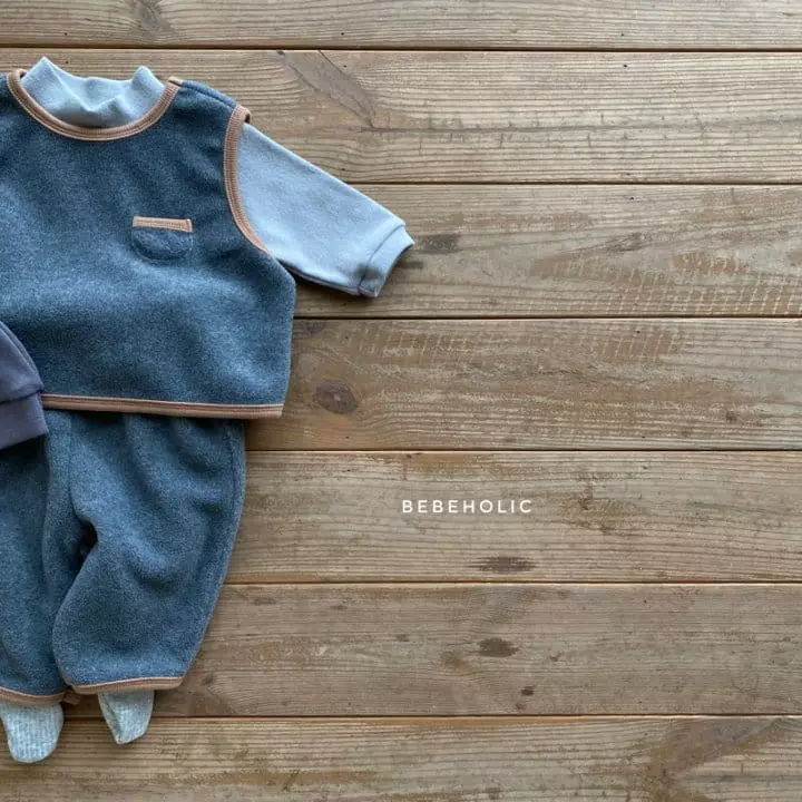 Bebe Holic - Korean Baby Fashion - #babylifestyle - Pocket Vest Top Bottom Set - 7