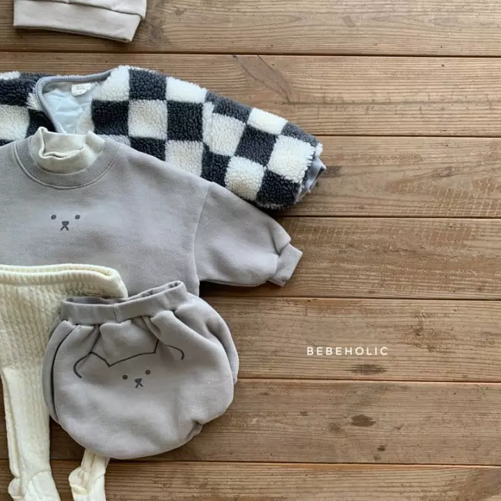 Bebe Holic - Korean Baby Fashion - #babylifestyle - Bear Top Bottom Set - 6