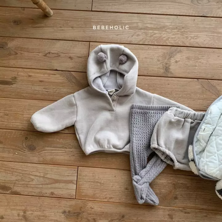 Bebe Holic - Korean Baby Fashion - #babylifestyle - Bell Hoody Top Bottom Set - 5