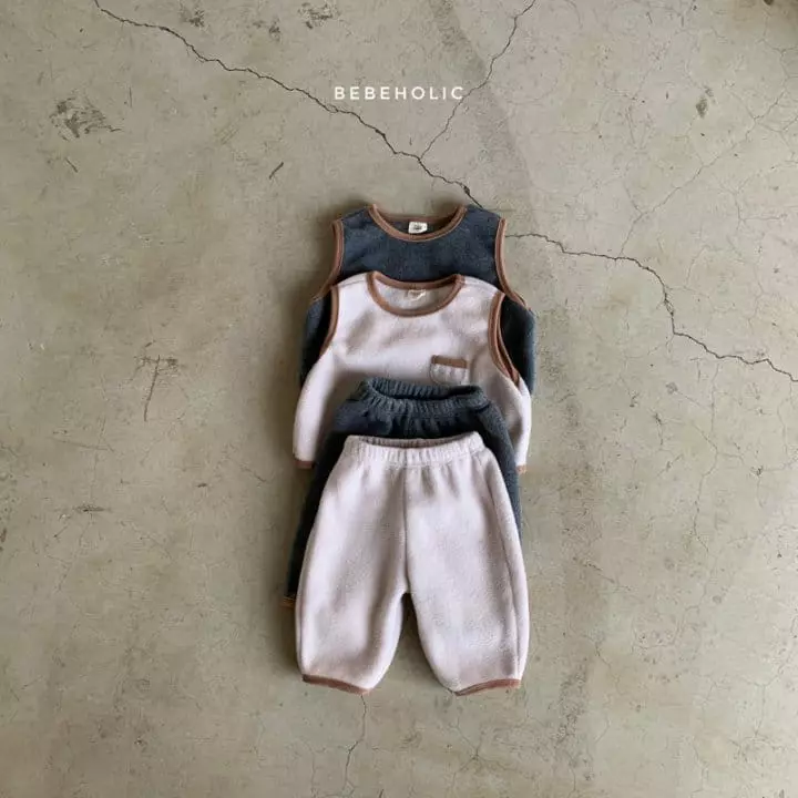 Bebe Holic - Korean Baby Fashion - #babyoninstagram - Pocket Vest Top Bottom Set - 8