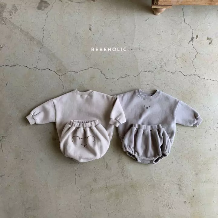 Bebe Holic - Korean Baby Fashion - #babyoninstagram - Bear Top Bottom Set - 7