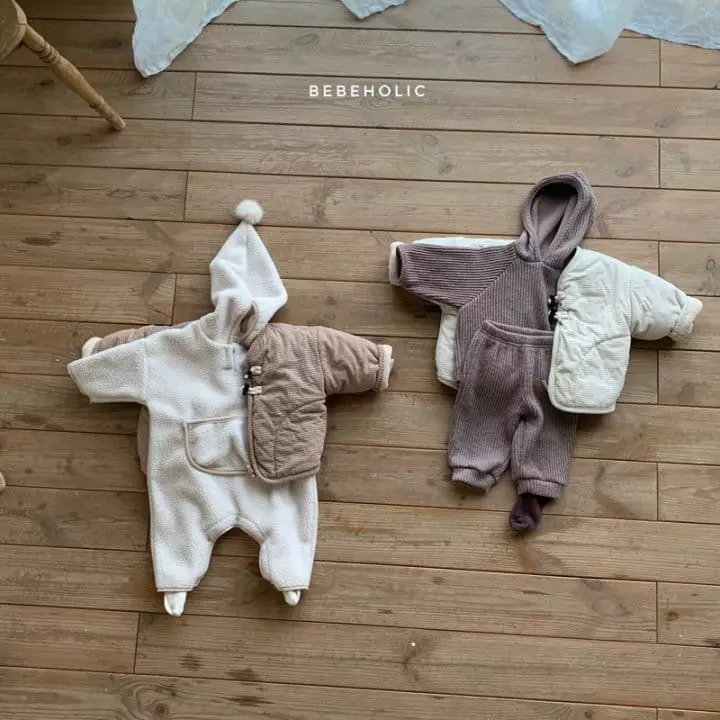 Bebe Holic - Korean Baby Fashion - #babyoninstagram - Waffle Padding Jumper - 2