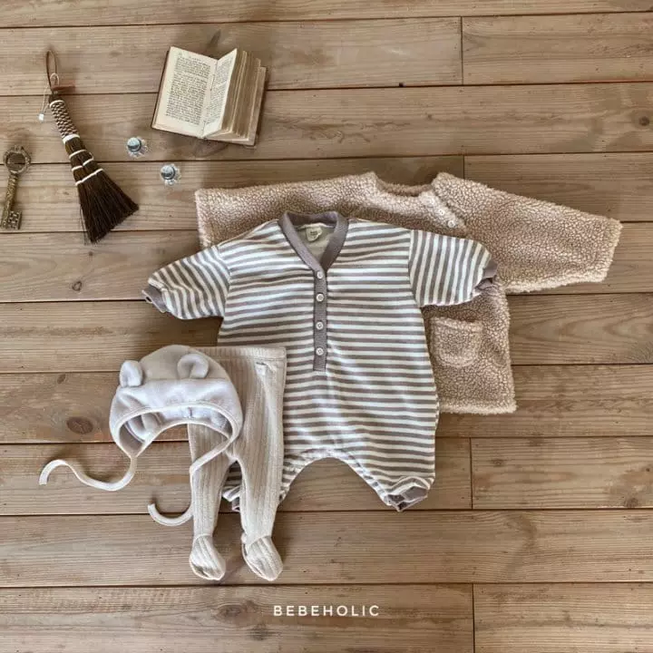 Bebe Holic - Korean Baby Fashion - #babyootd - Win Stripes Bodysuit - 5