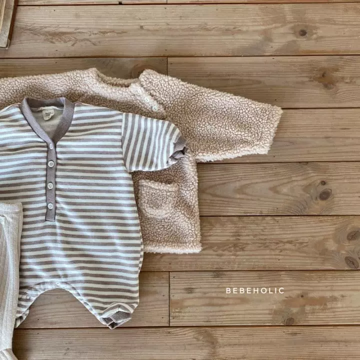 Bebe Holic - Korean Baby Fashion - #babyoutfit - Win Stripes Bodysuit - 6