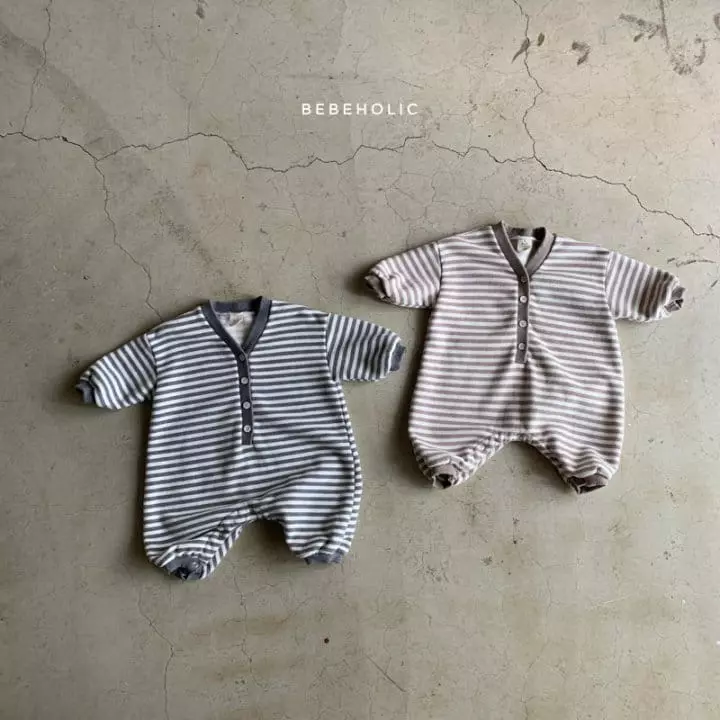 Bebe Holic - Korean Baby Fashion - #babyoutfit - Win Stripes Bodysuit - 7