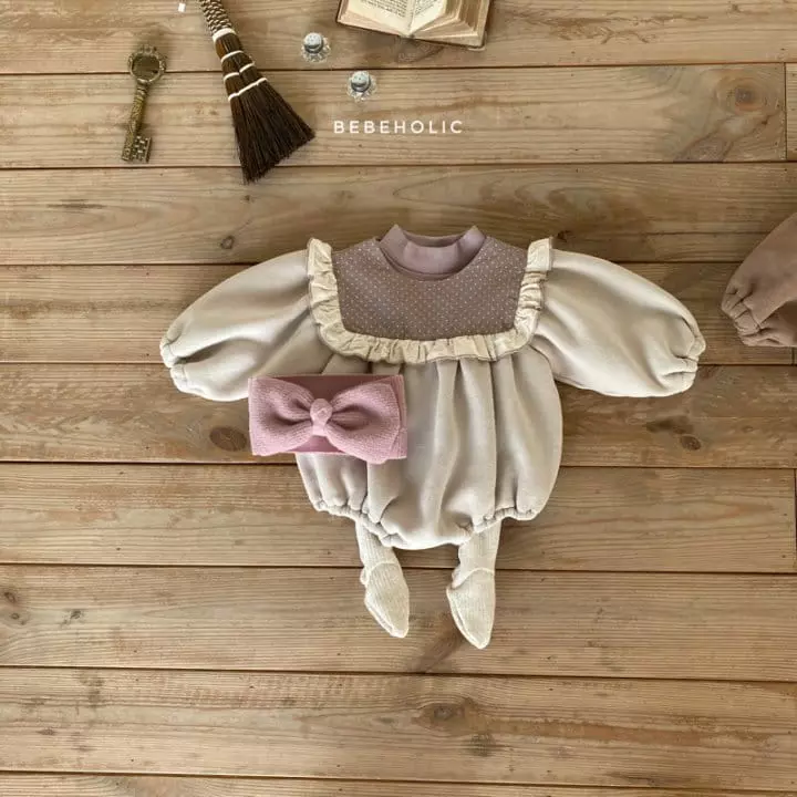 Bebe Holic - Korean Baby Fashion - #babyoutfit - Dot Frill Bodysuit - 2