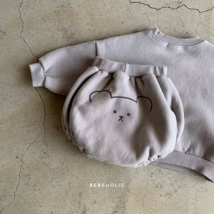 Bebe Holic - Korean Baby Fashion - #babyoutfit - Bear Top Bottom Set - 10