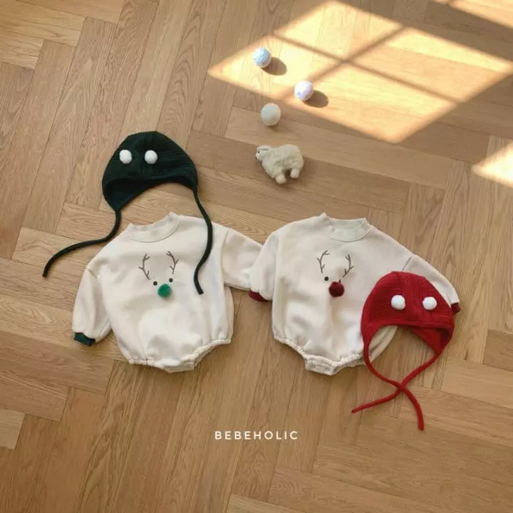 Bebe Holic - Korean Baby Fashion - #babyoutfit - Rudolf Bodysuit with Bonnet - 2