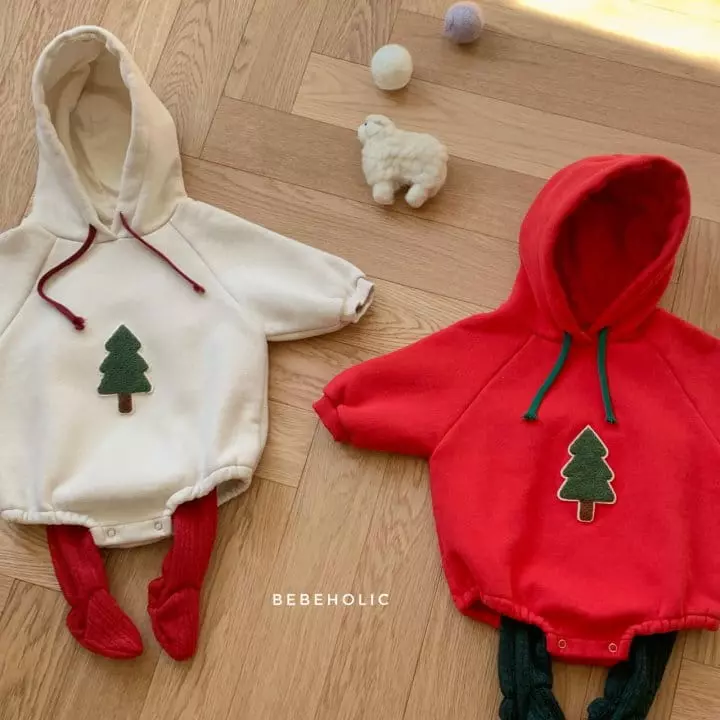 Bebe Holic - Korean Baby Fashion - #babyoutfit - Tree Hoody Bodysuit