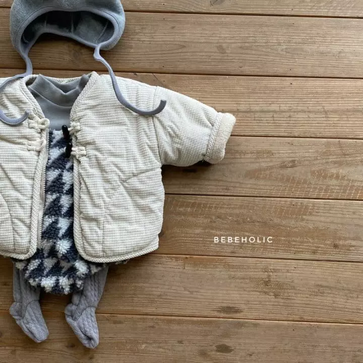 Bebe Holic - Korean Baby Fashion - #babyootd - Waffle Padding Jumper - 4