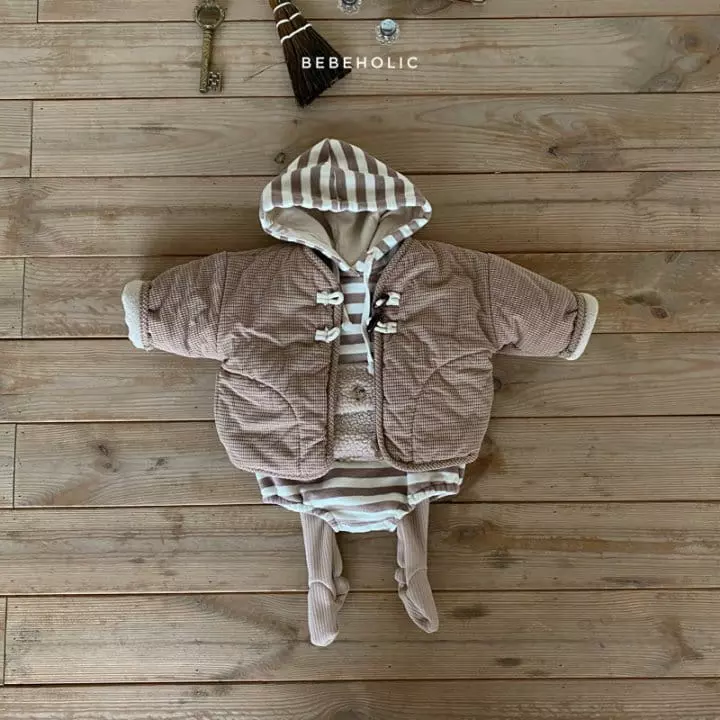 Bebe Holic - Korean Baby Fashion - #babyoutfit - Waffle Padding Jumper - 5