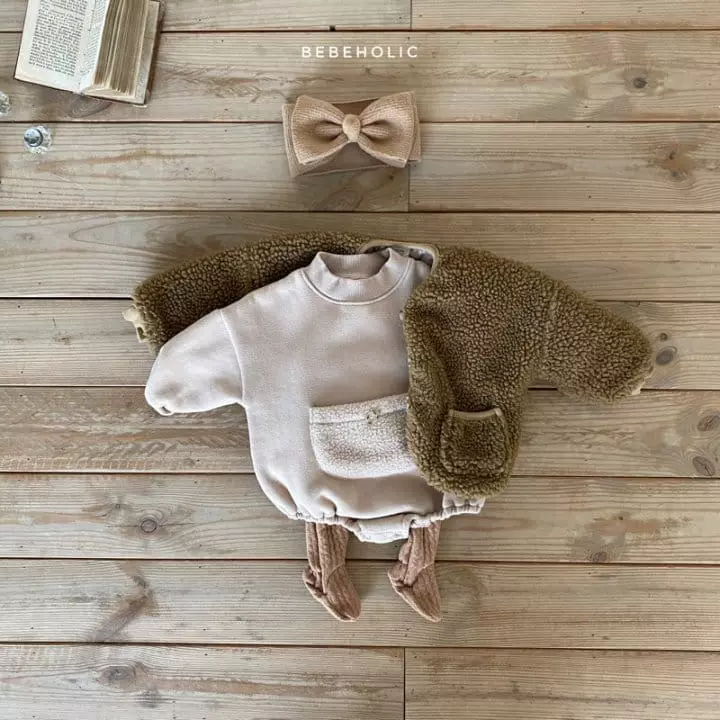 Bebe Holic - Korean Baby Fashion - #babyoutfit - Fleece Jumper Simple - 3