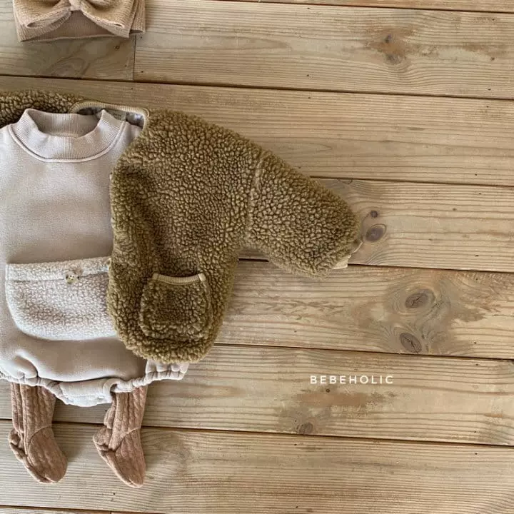 Bebe Holic - Korean Baby Fashion - #babyoutfit - Fleece Jumper Simple - 4