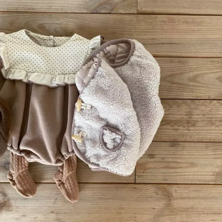 Bebe Holic - Korean Baby Fashion - #babyoutfit - Dot Frill Bodysuit - 4