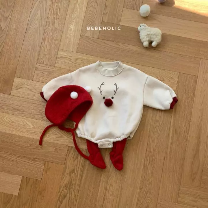 Bebe Holic - Korean Baby Fashion - #babyoutfit - Rudolf Bodysuit with Bonnet - 4