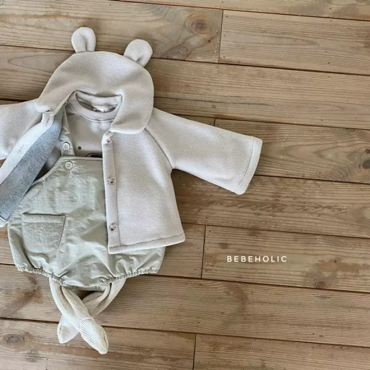 Bebe Holic - Korean Baby Fashion - #onlinebabyboutique - Padding Dungarees Bodysuit - 6