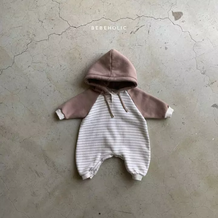 Bebe Holic - Korean Baby Fashion - #smilingbaby - Stripes Hoody Bodysuit - 9