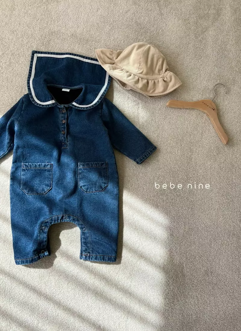 Bebe Nine - Korean Baby Fashion - #babyboutiqueclothing - Ttason Denim Sailor Overalls - 5