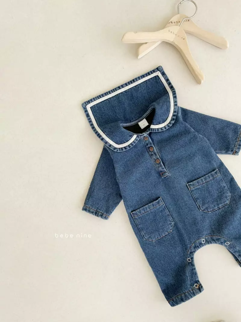 Bebe Nine - Korean Baby Fashion - #babyclothing - Ttason Denim Sailor Overalls - 6